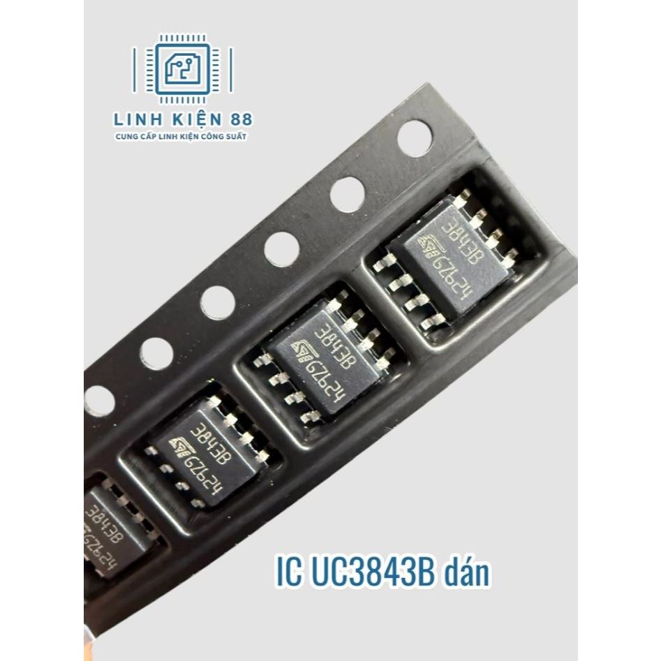 5 con IC UC3843B UC3843 3843 dán Sop-8 mới chính hãng ST