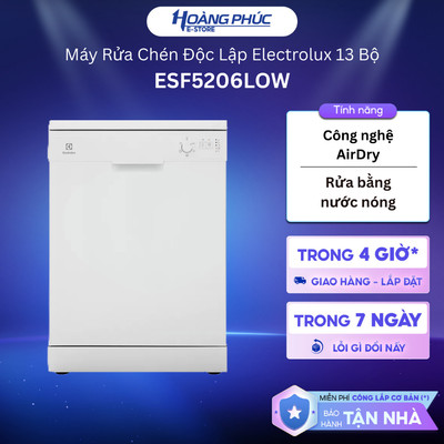 Máy Rửa Chén Độc Lập Electrolux 1.950W 13 Bộ ESF5206LOW || 14 Bộ EEM48300L {Ship HCM 0Đ}