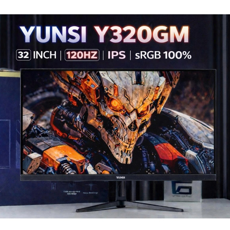 Màn PC Gaming YUNSI Y320GM 32 inch 2K QHD / IPS / 120hz 180hz 1ms new box giá rẻ - Trắng Đen 32inch