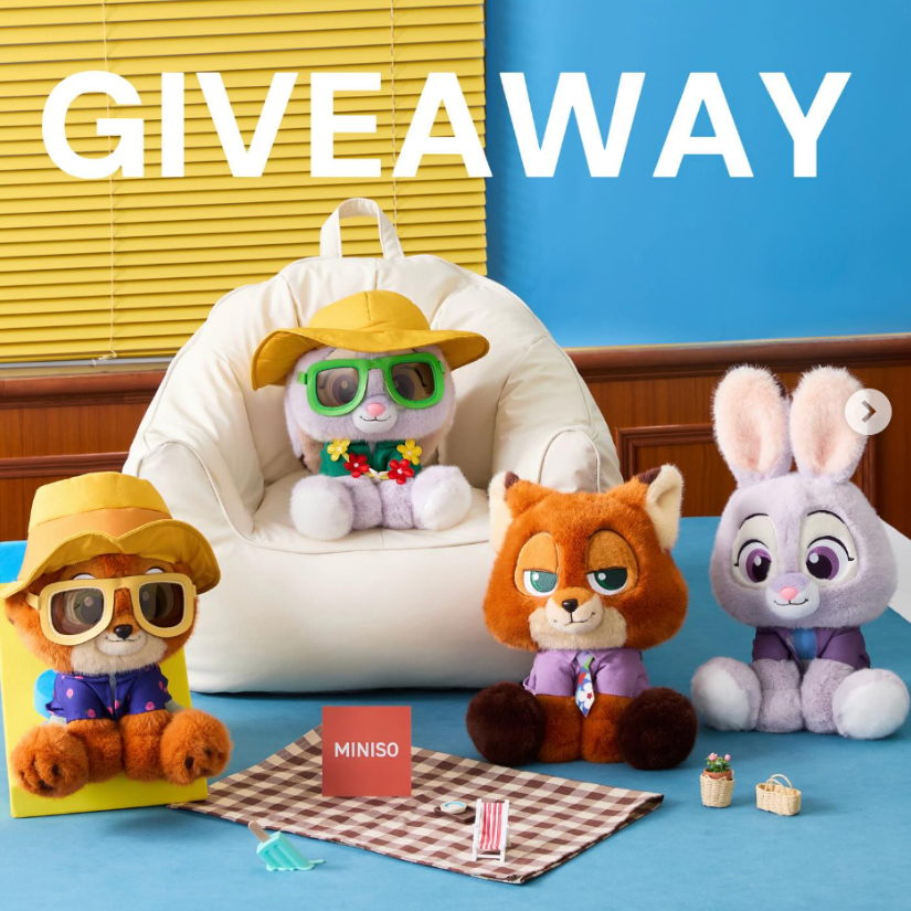 Gấu Bông MINISO Disney Zootopia 2.0 GIVE. Bộ sưu tập Đồ chơi Thú nhồi bông nhân vật (Judy/ Nick/ Fla