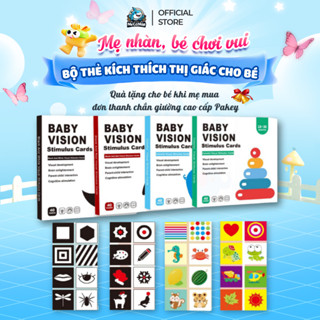 [Quà tặng không bán] Bộ 20 Thẻ Kích Thích Thị Giác Cho Trẻ 0-3 Tuổi, Giúp Bé Phát Triển Toàn Diện