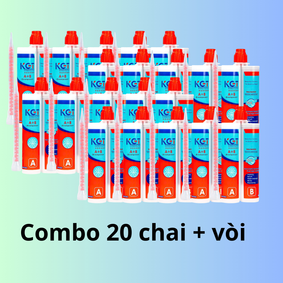 20 Chai Keo Chà Ron Epoxy KGT 2 Thành Phần – Chống Thấm & Bền Màu