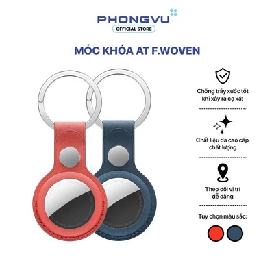 Móc khóa AT F.Woven - Màu Coral/Pacific Blue - Chất liệu vải tinh dệt cao cấp - Hàng Chính Hãng