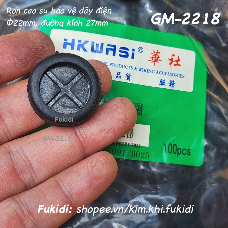 Ron cao su bảo vệ dây điện, phi 22mm đường kính ngoài 27mm - GM-2218