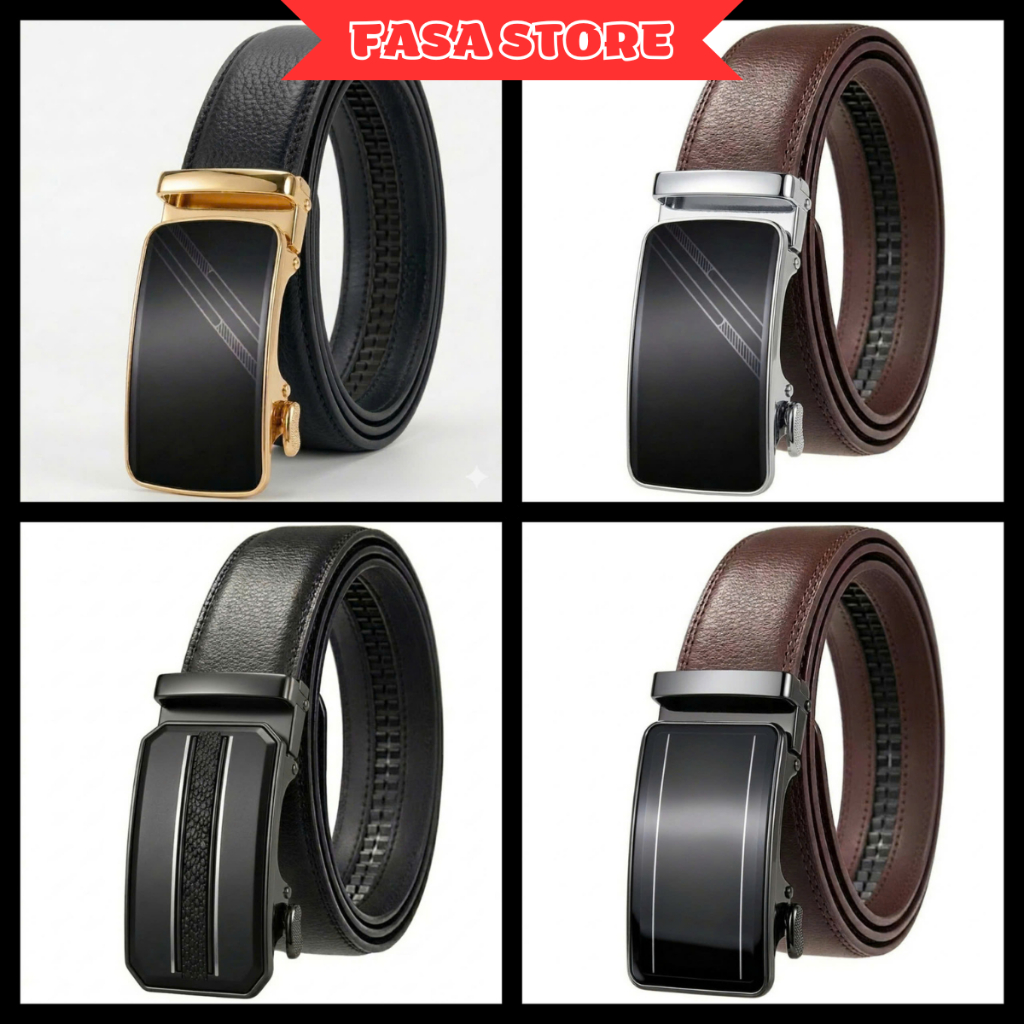 [HÀNG MỚI VỀ] Dây Lưng Nam FASA STORE Khóa Tự Động – Thắt Lưng Da Cao Cấp, Mặt Kim Loại Sang Trọng