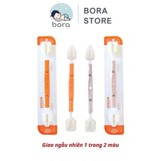 Cọ rửa bình sữa Wesser 2 đầu đa năng, dụng cụ vệ sinh bình sữa, núm ti cao cấp