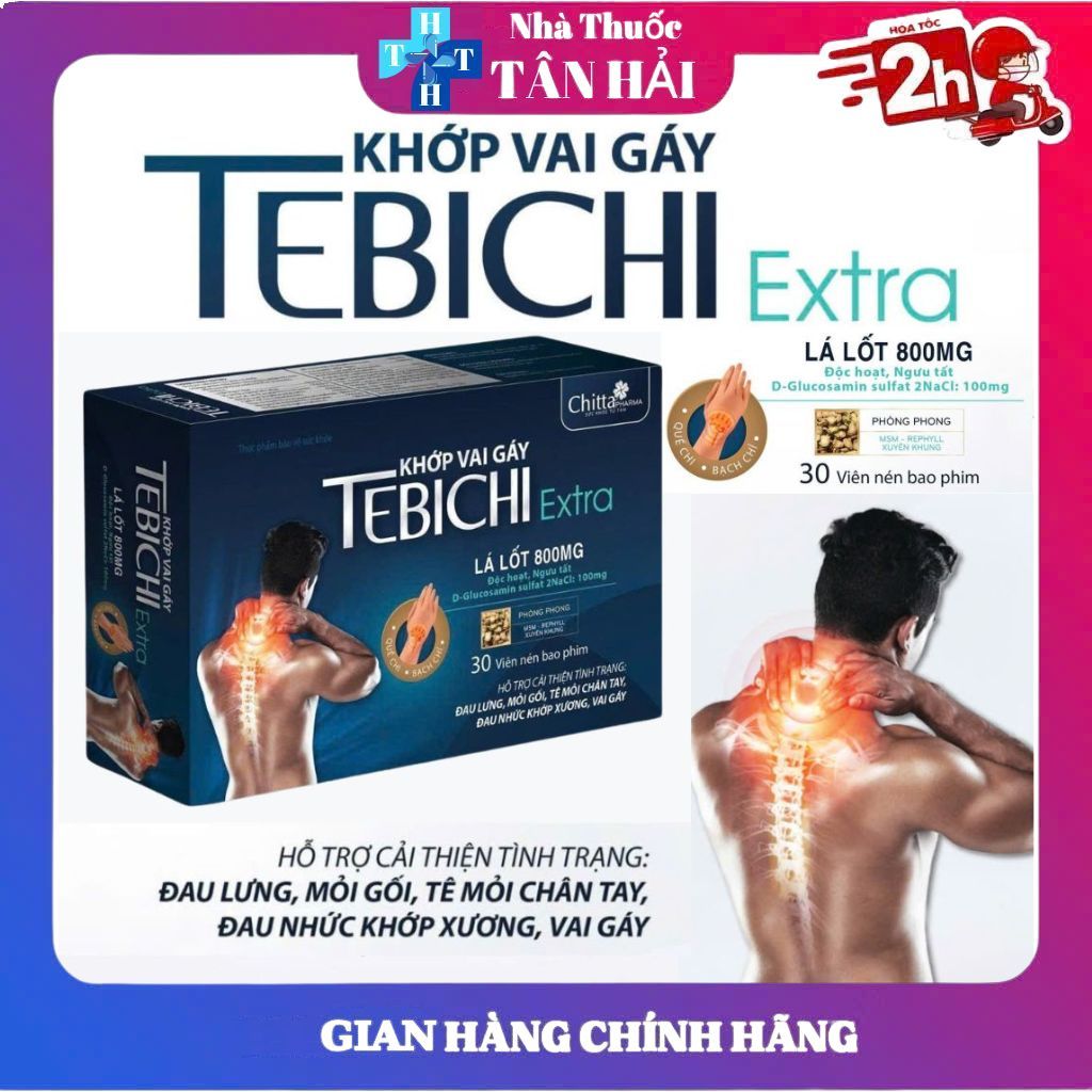 Viên Khớp Vai Gáy Tebichi hỗ trợ cải thiện đau lưng mỏi gối, tê mỏi chân tay, đau nhức khớp xương, v