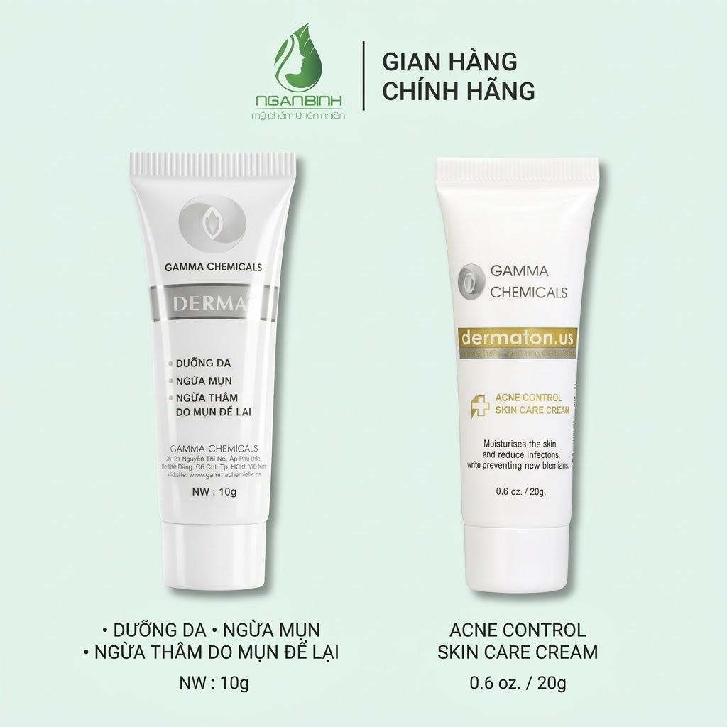 Combo 2 Kem Giảm Mụn, Ngừa Thâm Gamma Chemicals Chính Hãng