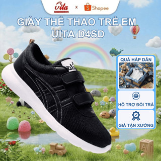 Giày thể thao bé trai bé gái UITA đế nhẹ êm chân quai dán tiện lợi đi học D4SD [CHÂN DÀY TĂNG SIZE]