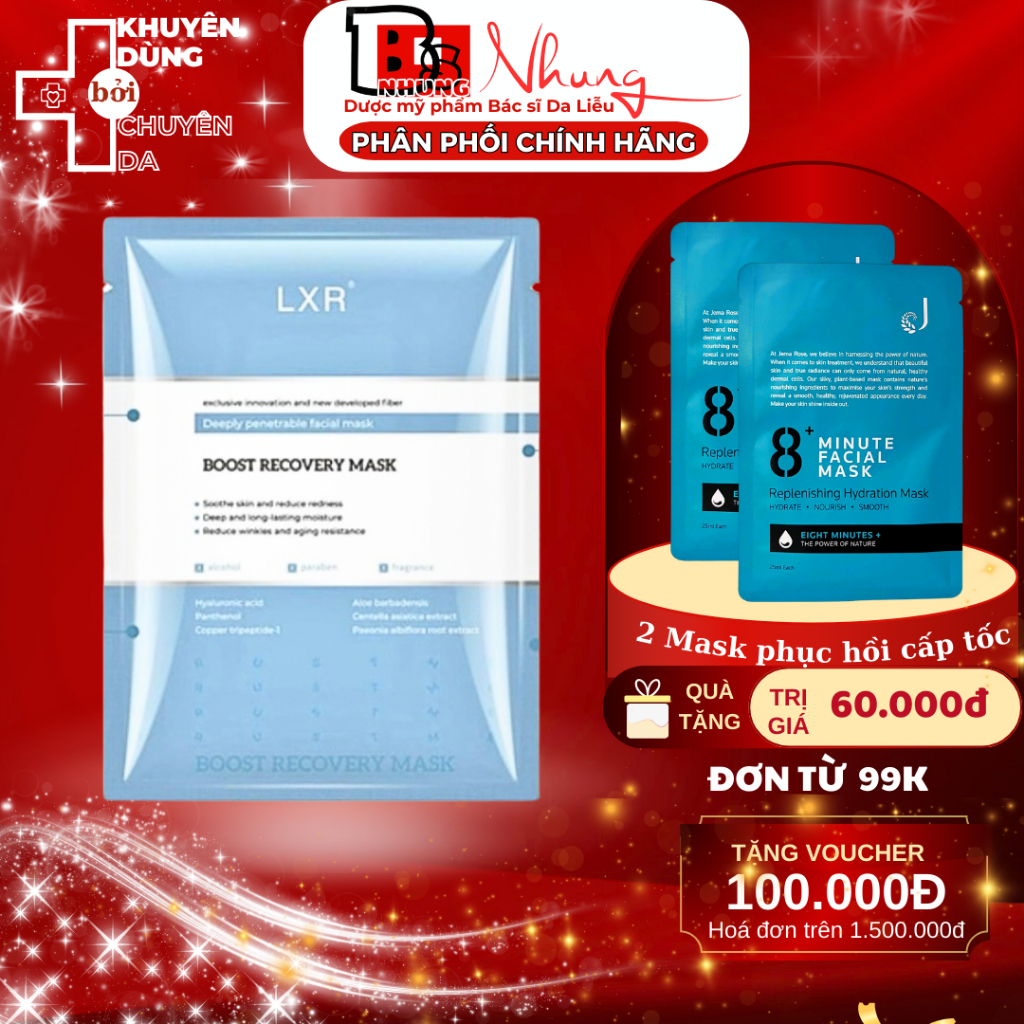 (Combo 10) Mặt Nạ  LXR Boost Recovery Peptide Giúp Phục Hồi Da