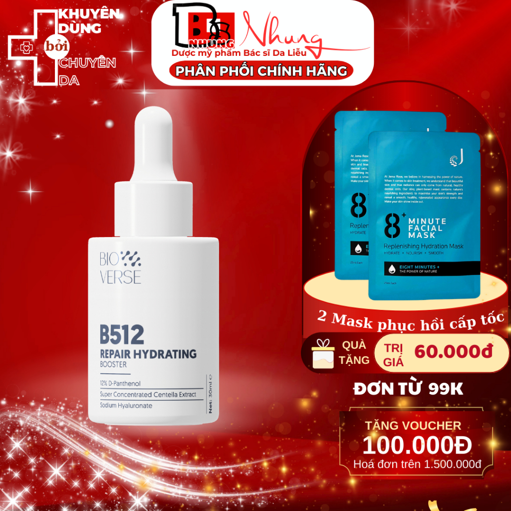 Tinh Chất B512 Bioverse Phục Hồi Da Cấp Ẩm B512 Repair Hydrating Booster 5-30ml