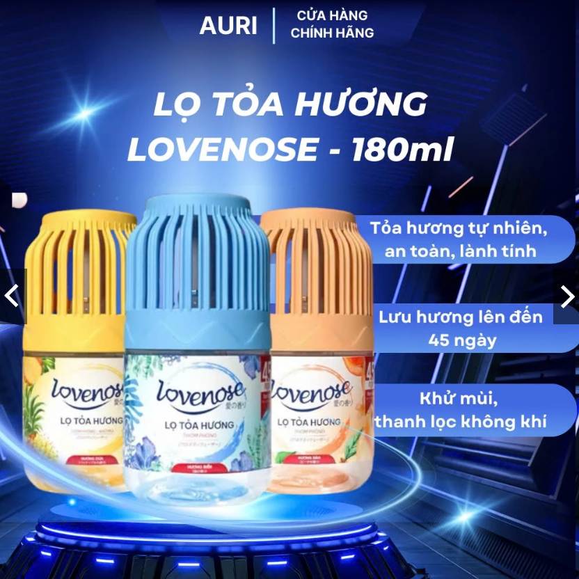 Lọ tỏa hương Lovenose 180ml hương thơm tự nhiên dễ chịu khử mùi sáp thơm phòng thế hệ mới, hàng chín