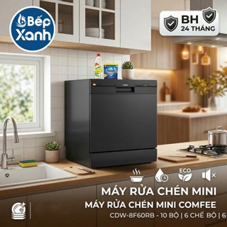 Máy rửa bát COMFEE CDW-8F60RB (10 Bộ) - 6 Chế Độ Rửa, Sấy Khô [Tặng Combo Viên Rửa Pinecare] - Bảo Hành 24 Tháng
