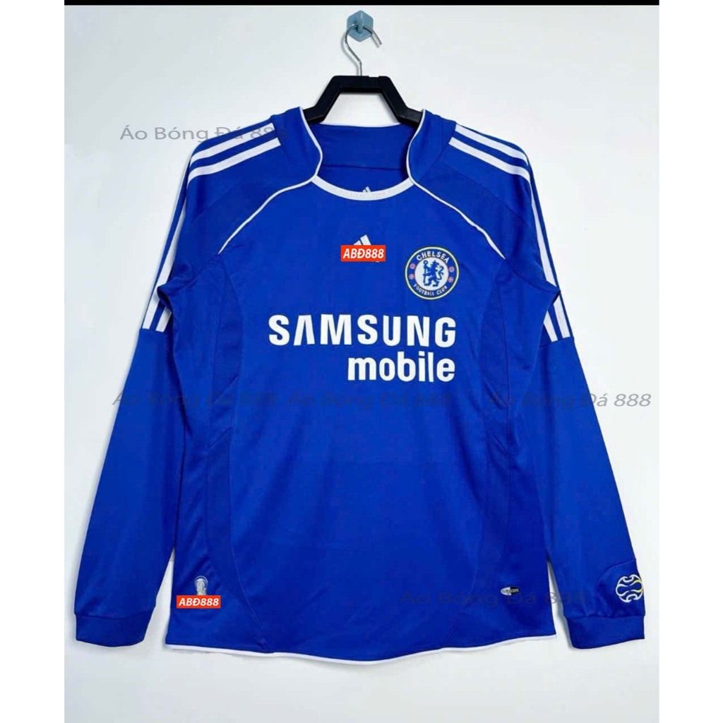 [Chỉ Có Áo] Áo Bóng Đá Dài Tay Retro CLB Chelsea Sân Nhà 2006 - Hàng Nhập Khẩu Thái Lan