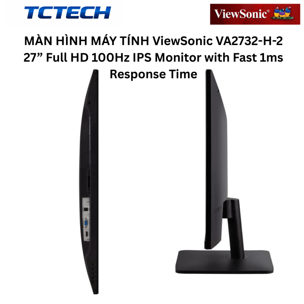 MÀN HÌNH MÁY TÍNH ViewSonic VA2732-H-2 27” Full HD 100Hz IPS Monitor with Fast 1ms Response Time Chính Hãng | BigBuy360 - bigbuy360.vn