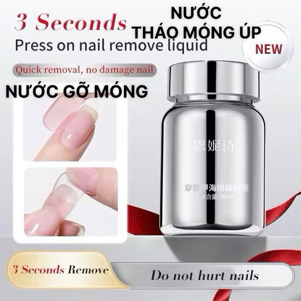 Nước tháo móng - Tháo Móng úp Huaxi 80ml nhanh chóng tiện lợi không gây hại cho móng , Nước Tháo Món