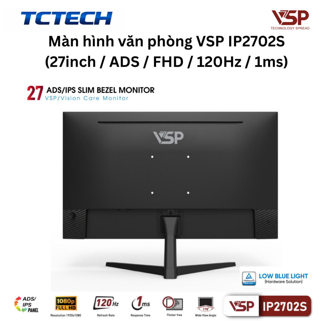 Màn hình văn phòng VSP IP2702S, IP2704S (27inch / ADS-IPS / FHD /100Hz-120Hz / 1ms) Chính Hãng | BigBuy360 - bigbuy360.vn