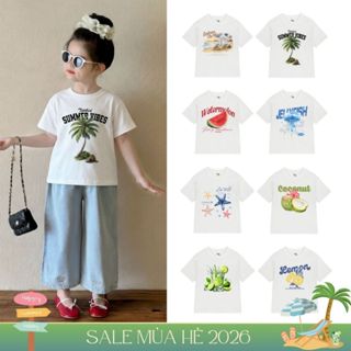 Áo Thun - BST BIỂN - Áo Thun Tay Ngắn Cho Trẻ Em, Vải Cotton Mềm Thoáng Mát - TTK58