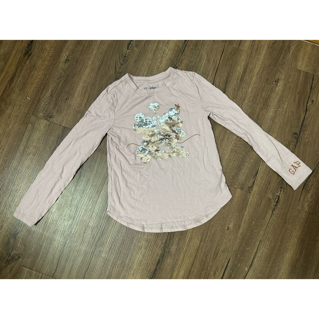 Áo dài tay Gap Kids sequin bé gái size 7/8 tuổi