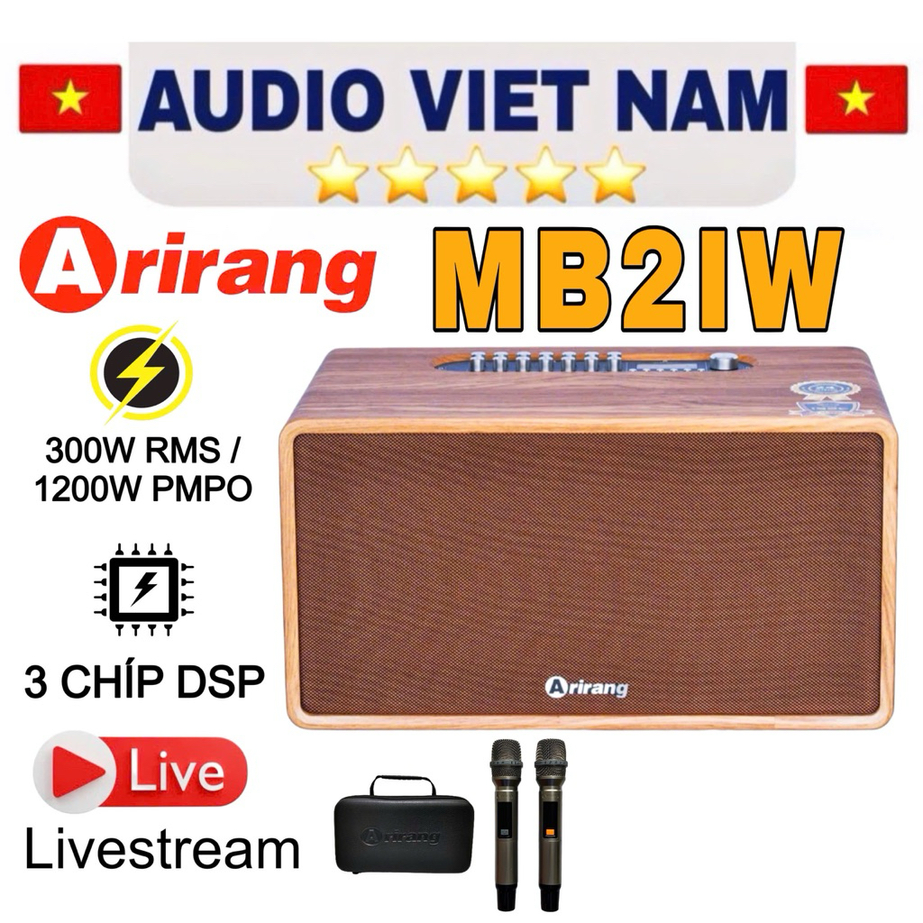LOA ARIRANG MB2 iW KARAOKE CHUYÊN NGHIỆP loa bluetooth arirang mb2iw 3 chip DSP sử lý âm thanh công 