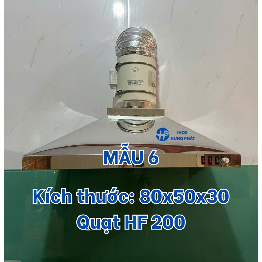 MÁY HÚT MÙI BẾP INOX 304 SỬ DỤNG QUẠT HF200 – 80CM - MẪU 6