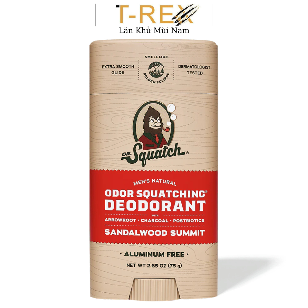 Lăn Khử Mùi Dr. Squatch Sandalwood Summit Aluminum Free Deodorant 75Gr
