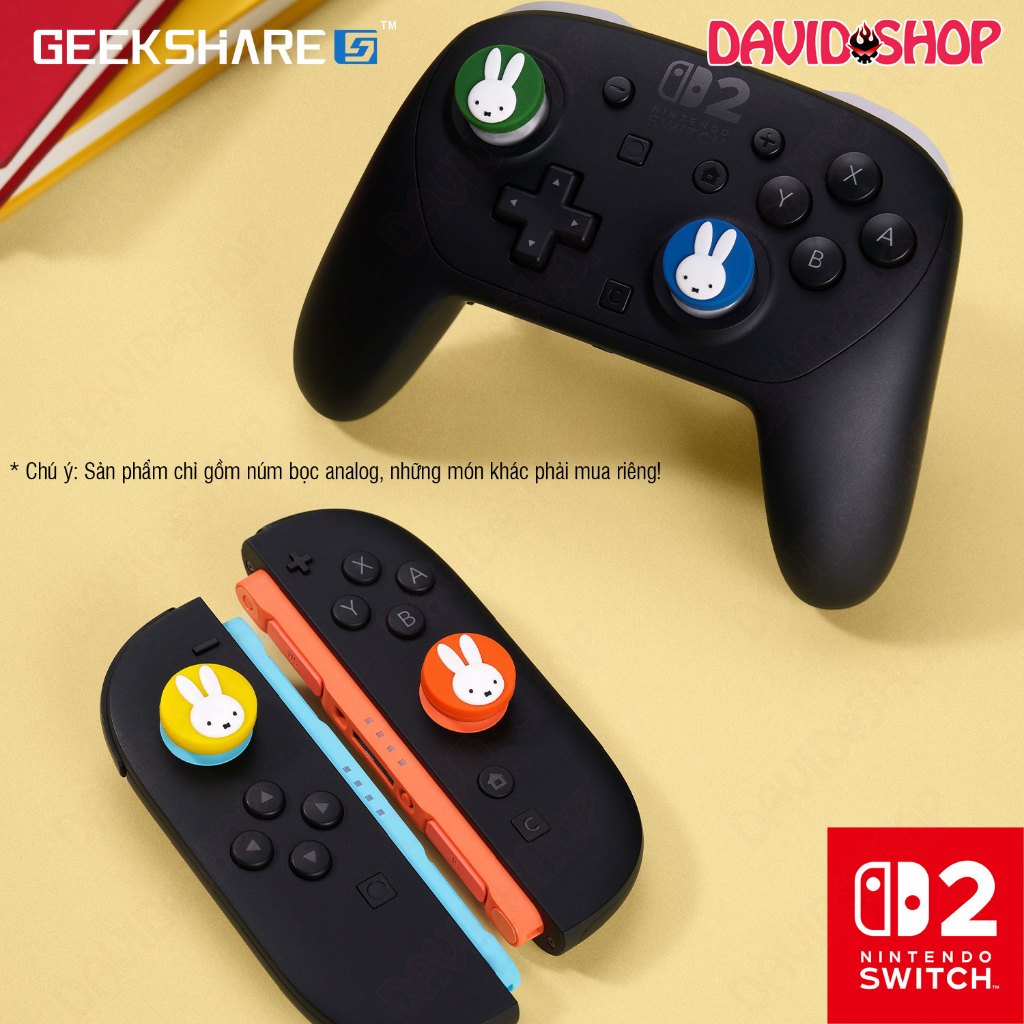 Núm bọc analog (GeekShare) Hello Miffy Màu cho Joy-Con, Pro Controller 2 - Nintendo Switch 2
