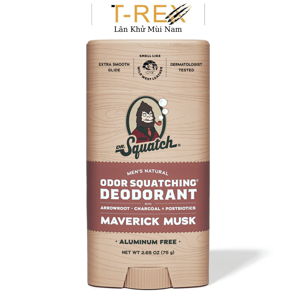 Lăn Khử Mùi Dr. Squatch Maverick Musk Aluminum Free Deodorant 75Gr
