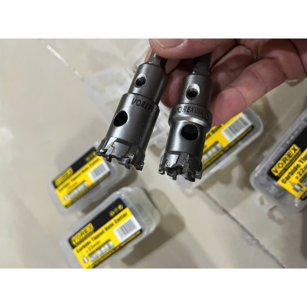 KHOÉT LỖ ĐẦU HỢP KIM VOREX LOẠI TÔT.  KHOÉT SẮT THÉP INOX.V.V