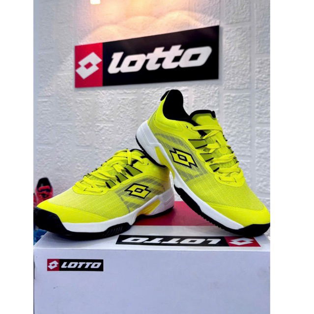 [CHÍNH HÃNG] Giày Pickleball Lotto Eduardo Nam Neon | Êm Chân – Thoáng Khí