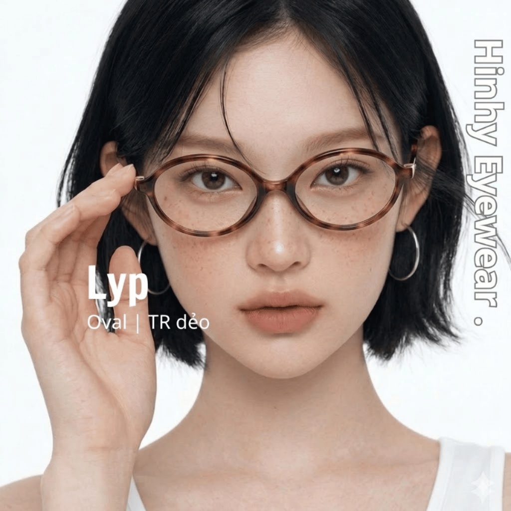 Gọng kính dẻo oval tròn cao cấp [Hỗ trợ lắp cận] thời trang y2k cá tính da beo giả cận nữ Tiệm Tính Hinhy [LyP]