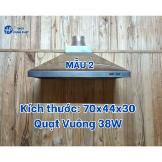 MÁY HÚT MÙI BẾP INOX 304 QUẠT VUÔNG 38W - 70CM – MẪU 2