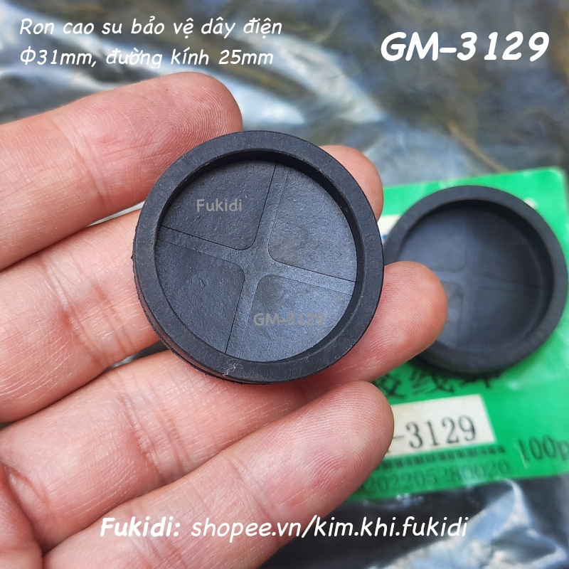 Ron cao su bảo vệ dây điện, phi 31mm đường kính ngoài 35mm - GM-3129