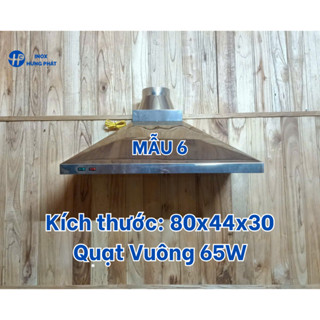 MÁY HÚT MÙI BẾP INOX 304 QUẠT VUÔNG 65W - 80CM – MẪU 6