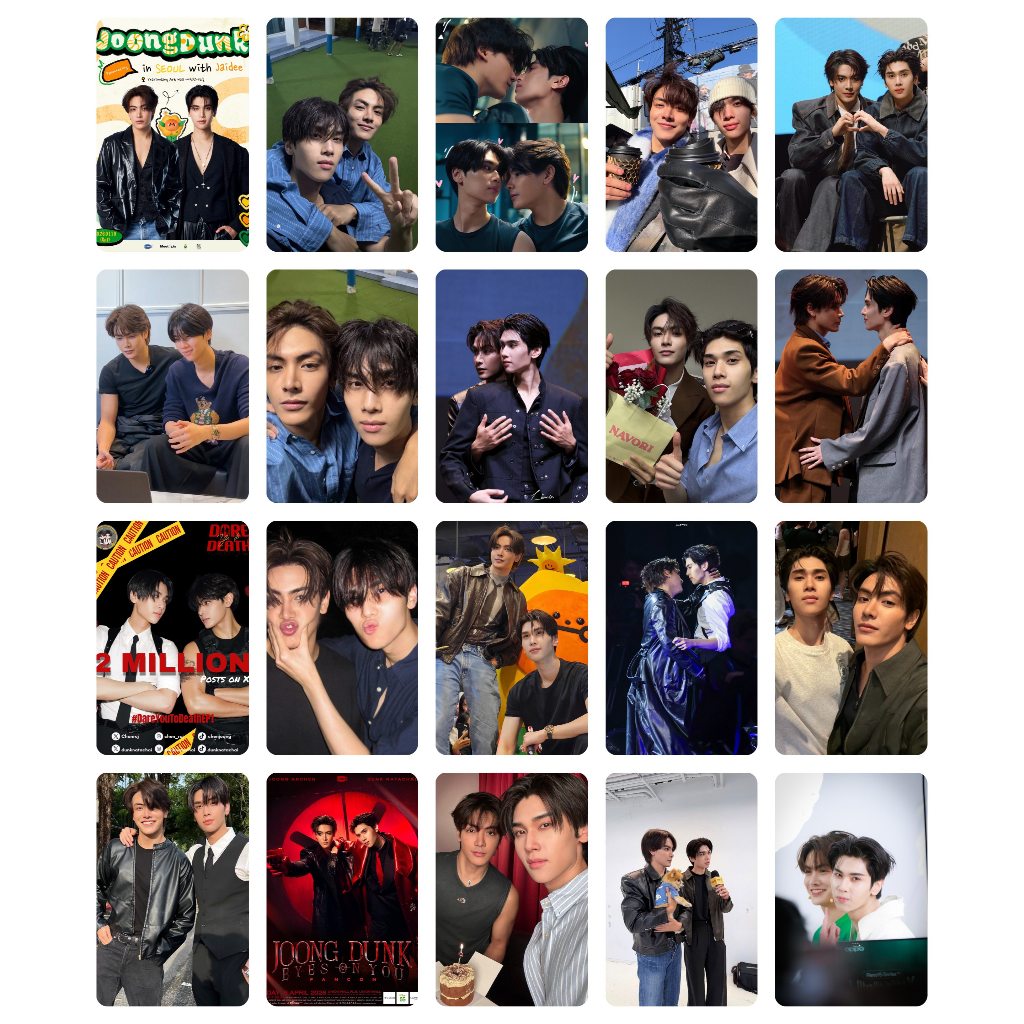 Lomo card JD-A40 ảnh 1 mặt bo góc JoongDunk -  Joong Archen Aydin x  Dunk Natachai Boonprasert