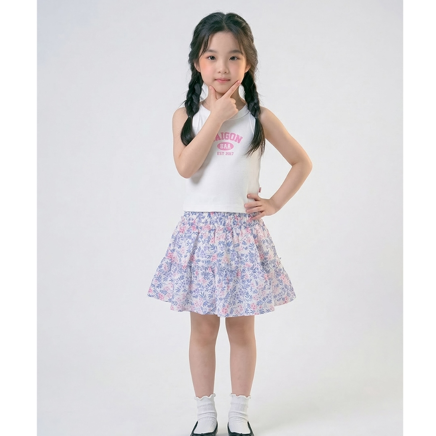 Áo Croptop Ba Lỗ Thun Gân Mùa Hè Thoáng Mát, Mềm Mịn 1-10 tuổi Baa baby AT39C