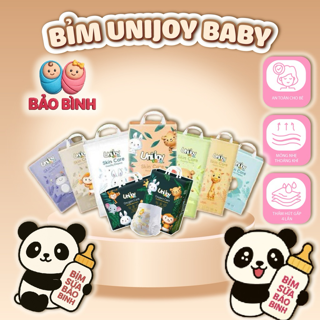 [COMBO 2 BỊCH] Bỉm Unijoy Baby Skin Care,Oxygen Care – Êm Ái, An Toàn, Thoải Mái Cho Bé Yêu | Shopme