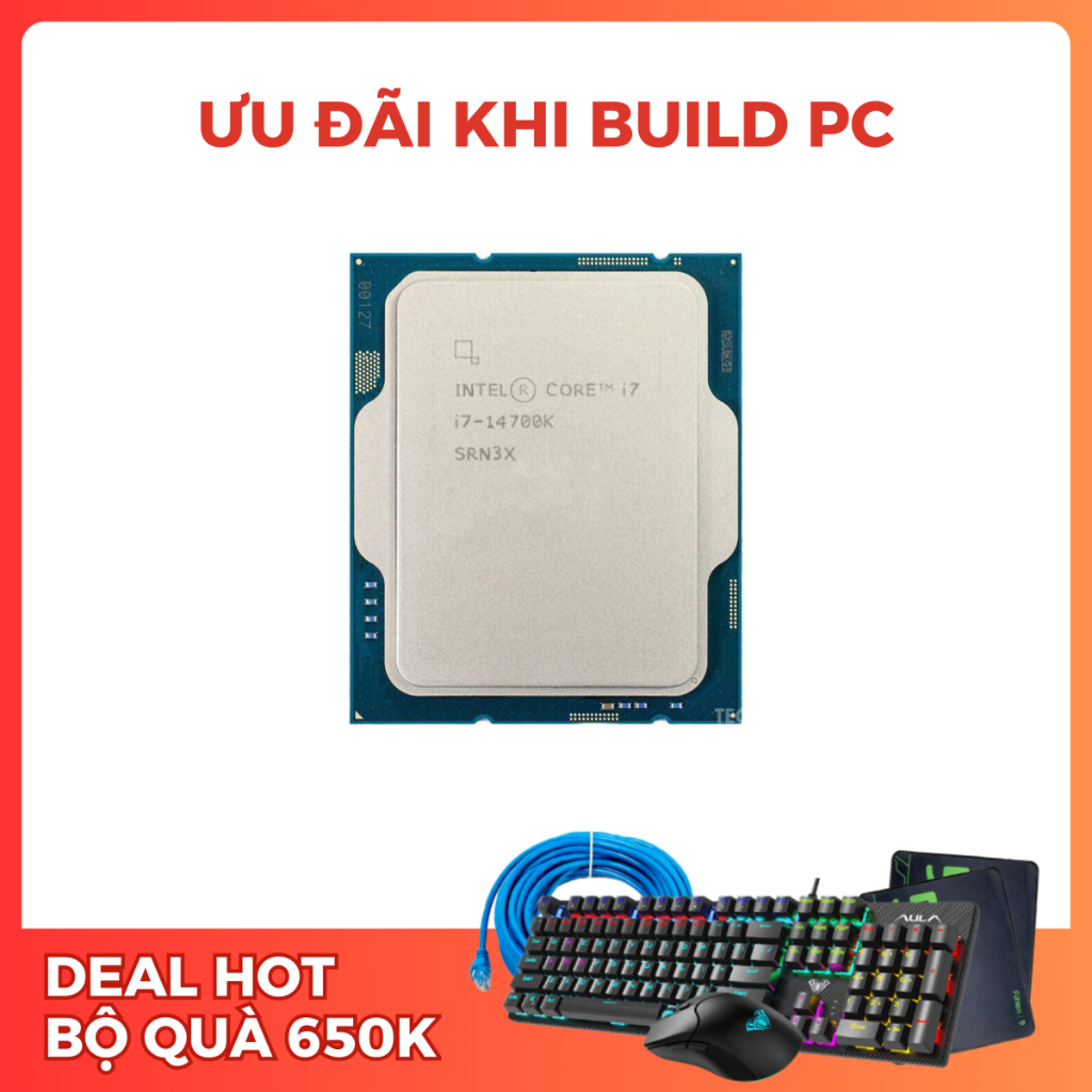 CPU Intel Core i7-14700K 20 Nhân 28 Luồng Turbo 5.6GHz 33MB Cache Socket LGA1700 – Hiệu Năng Cao