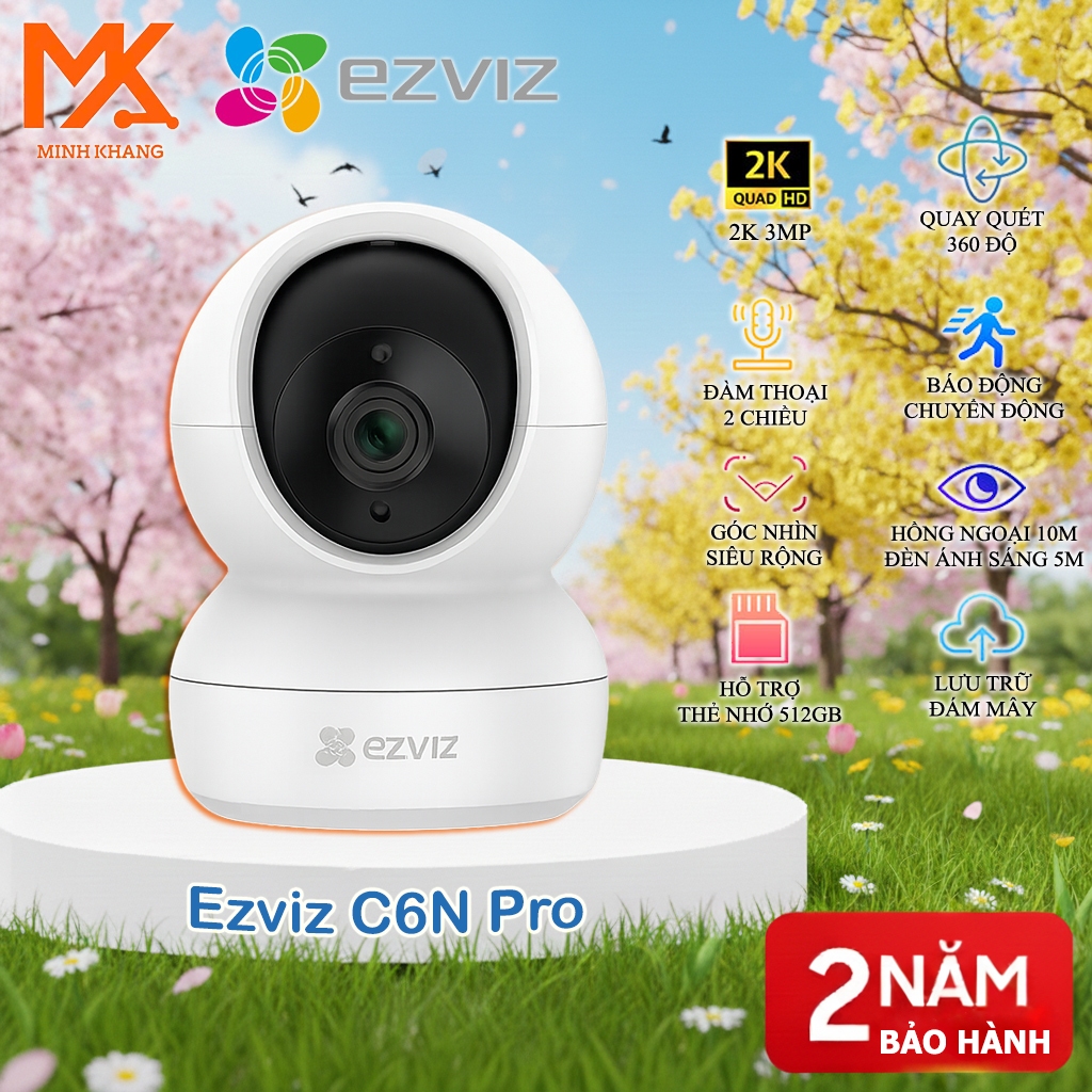 [EZVIZ Chính Hãng] Camera Wifi C6N Pro 3MP,C6N G1 5MP,C6N G1 8MP – Quay Quét 360° I Đàm Thoại 2 Chiề
