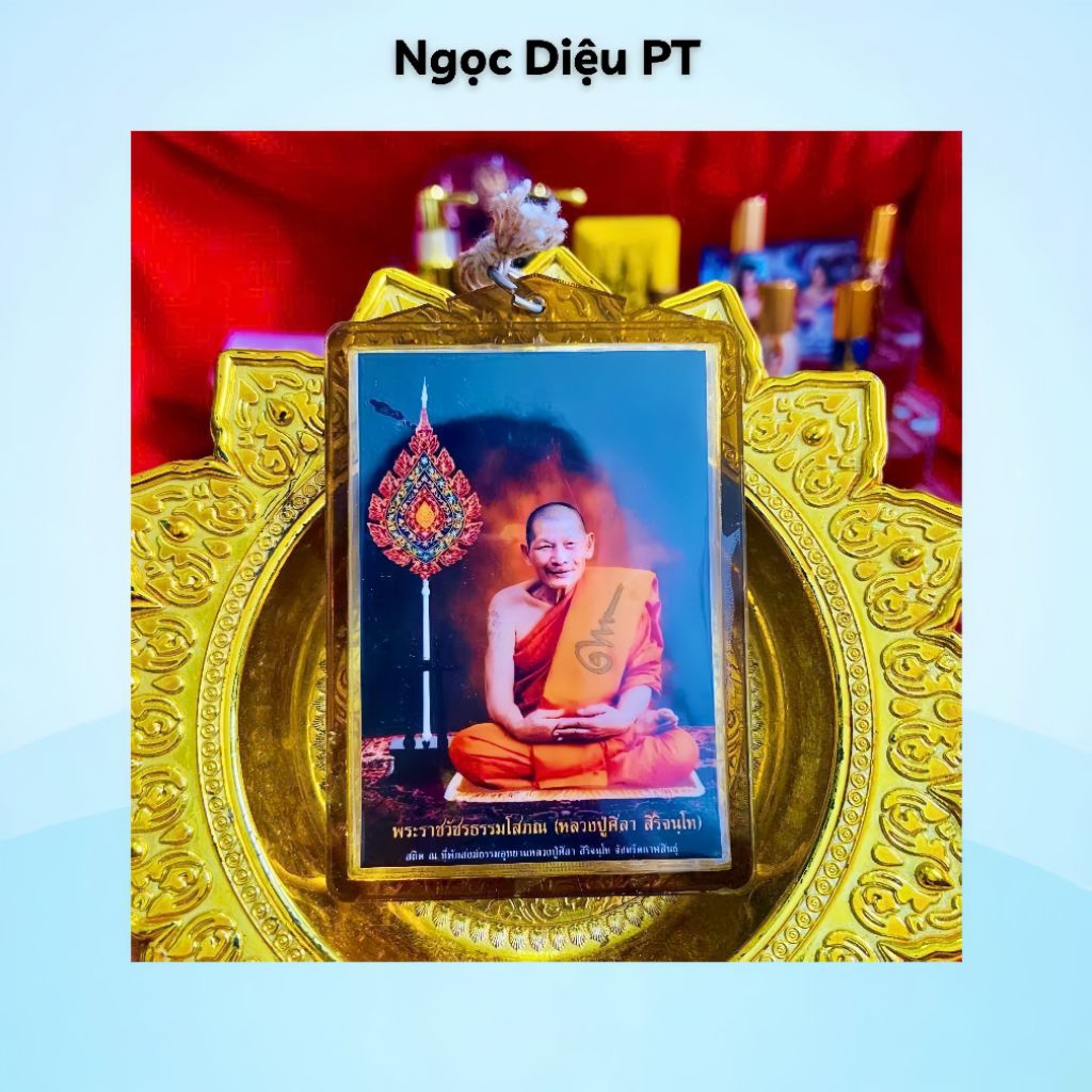 Amulet Cao Tăng Ma hả Chi La (Maha Chila) bản to đeo cổ bảo hộ bình an may mắn chiêu tài phong thủy 