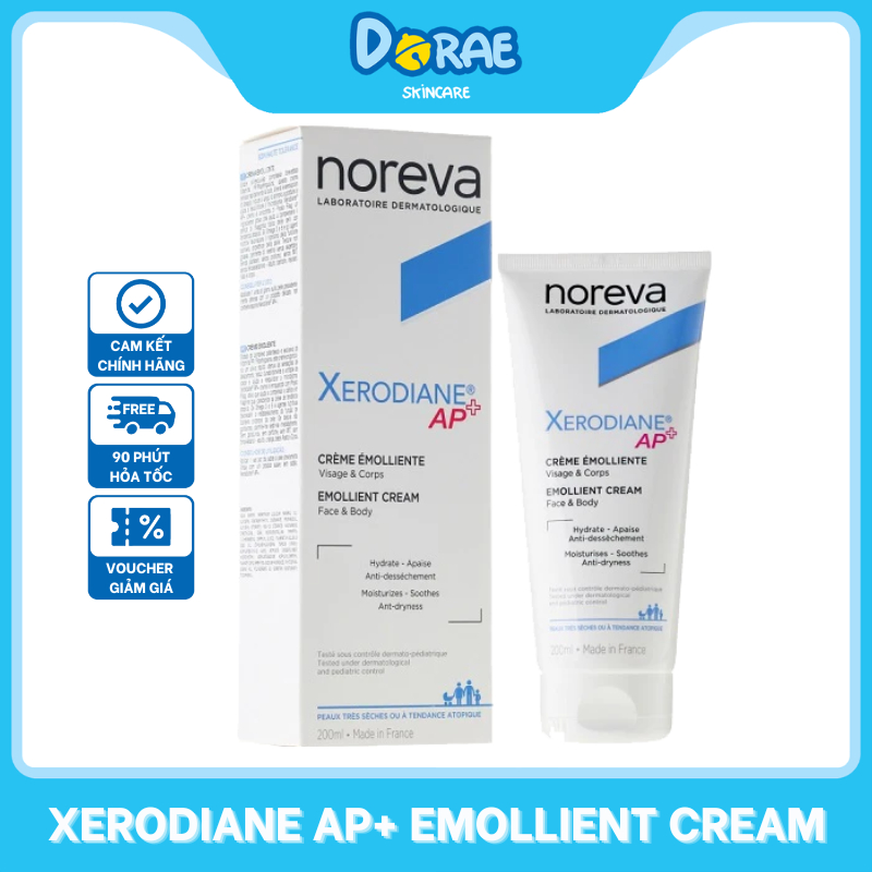 NOREVA I Kem dưỡng ẩm Noreva Xerodiane AP+ Emollient Cream làm dịu và giảm ngứa chuyên sâu