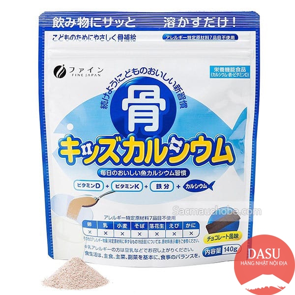 Bột Canxi Cá Tuyết Fine Bone's Calcium For Kids FINE JAPAN bổ sung Canxi hỗ trợ phát triển chiều cao