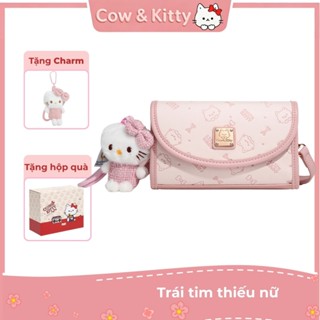 COW & KITTY BORRY ROSA Túi đeo vai màu hồng túi xách tay Túi xách dễ thương màu hồng Túi túi xách hello kitty