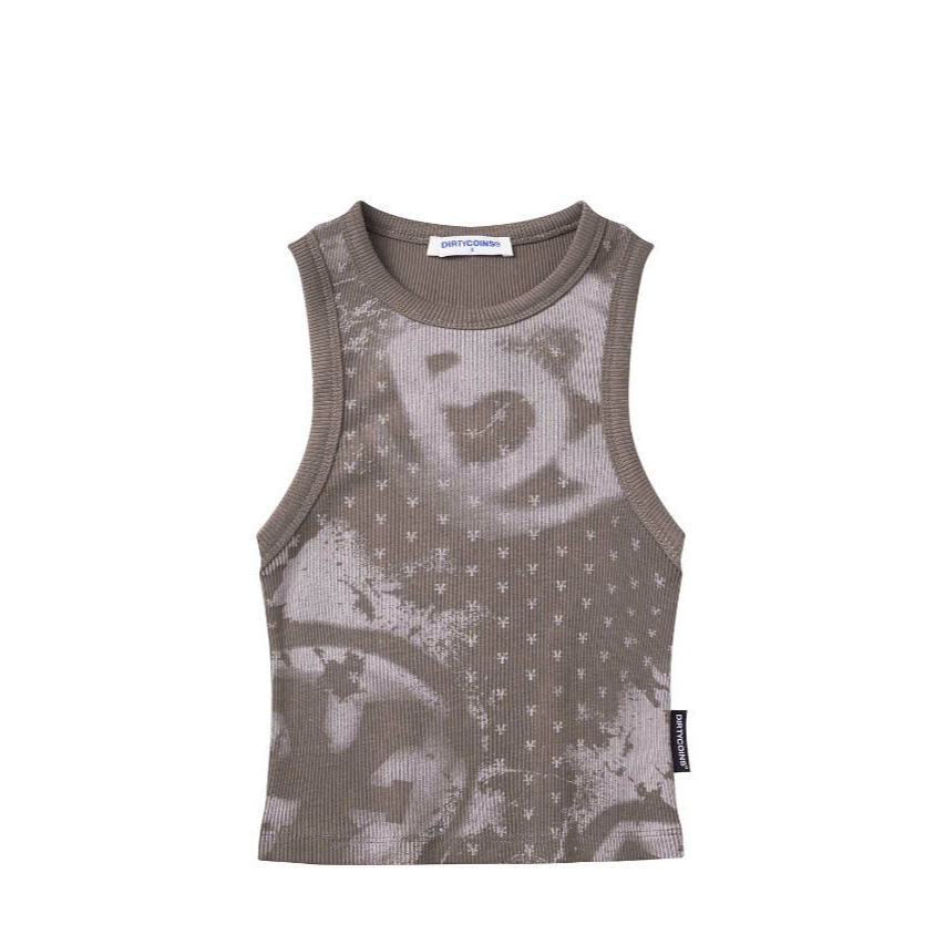 Pass Ribbed Crop Tank Top Dirty coins