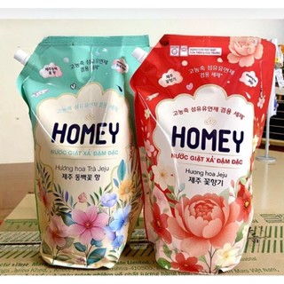 [Sản phẩm mới] Nước giặt xả Đậm Đặc Homey Jeju  hương hoa túi 3.4kg