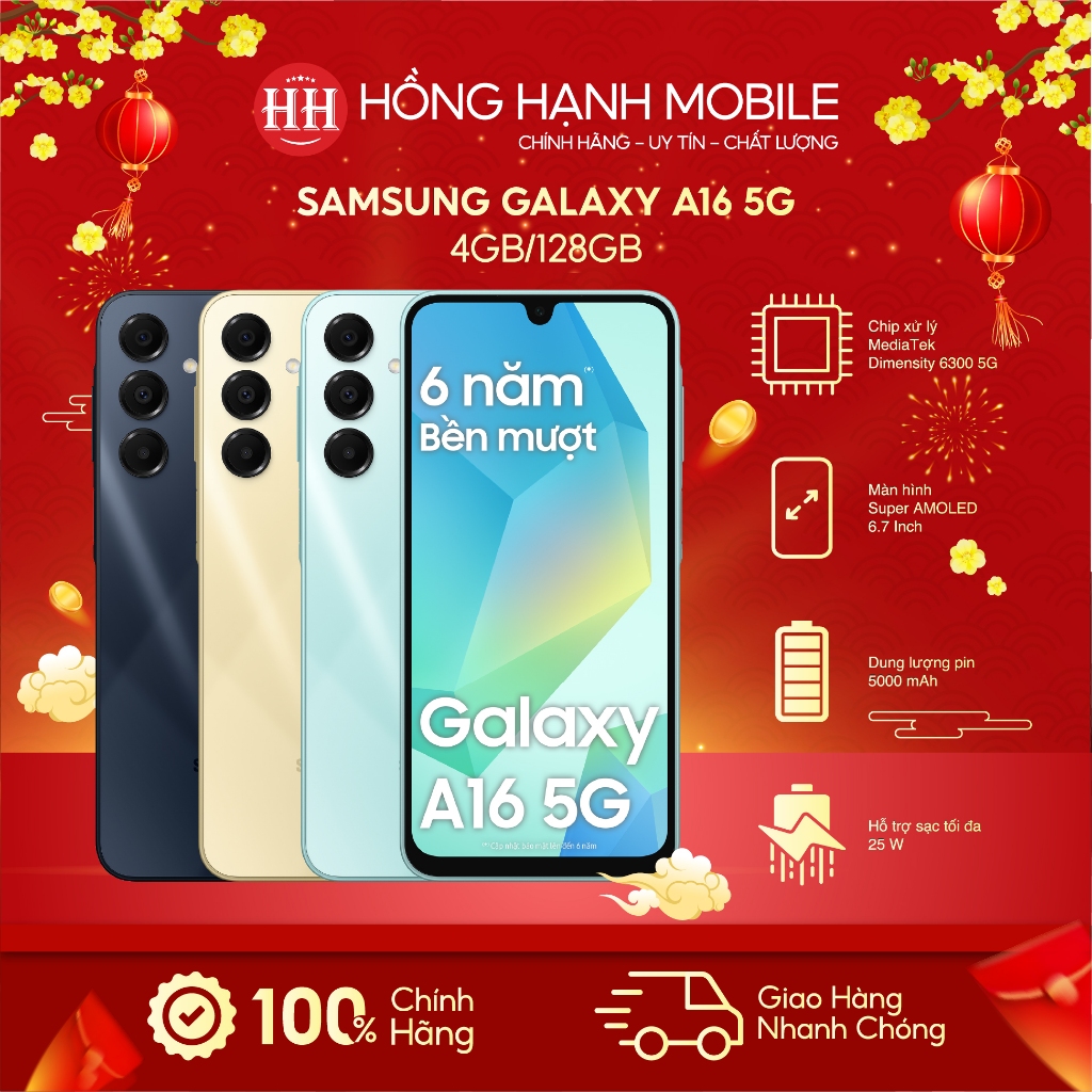 Điện Thoại Samsung Galaxy A16 5G 4GB/128GB - Hàng Chính Hãng | BigBuy360 - bigbuy360.vn