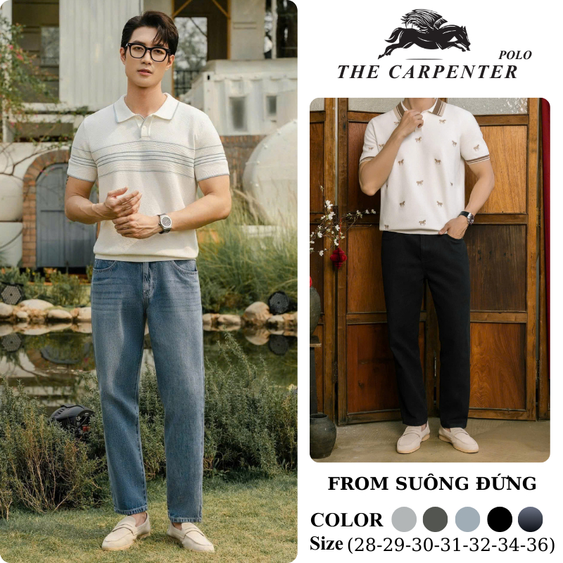 Quần Jeans Ống Suông Rộng Nam Wash 3 Màu Đen Trầm SMOKE Vintage Jeans Cạp Cao, Quần Bò Nam Đen Phong Cách Hàn Quốc