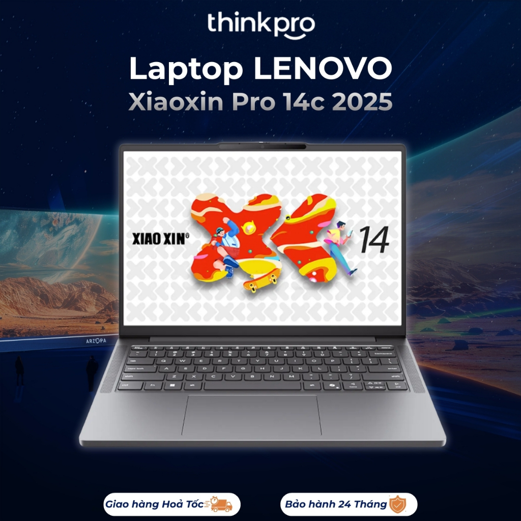 Laptop văn phòng Lenovo Xiaoxin 14c 2025 AMD Ryzen 7 8745HS 3.8GHz | 16GB | 512GB | FHD+ | BH 12 thá
