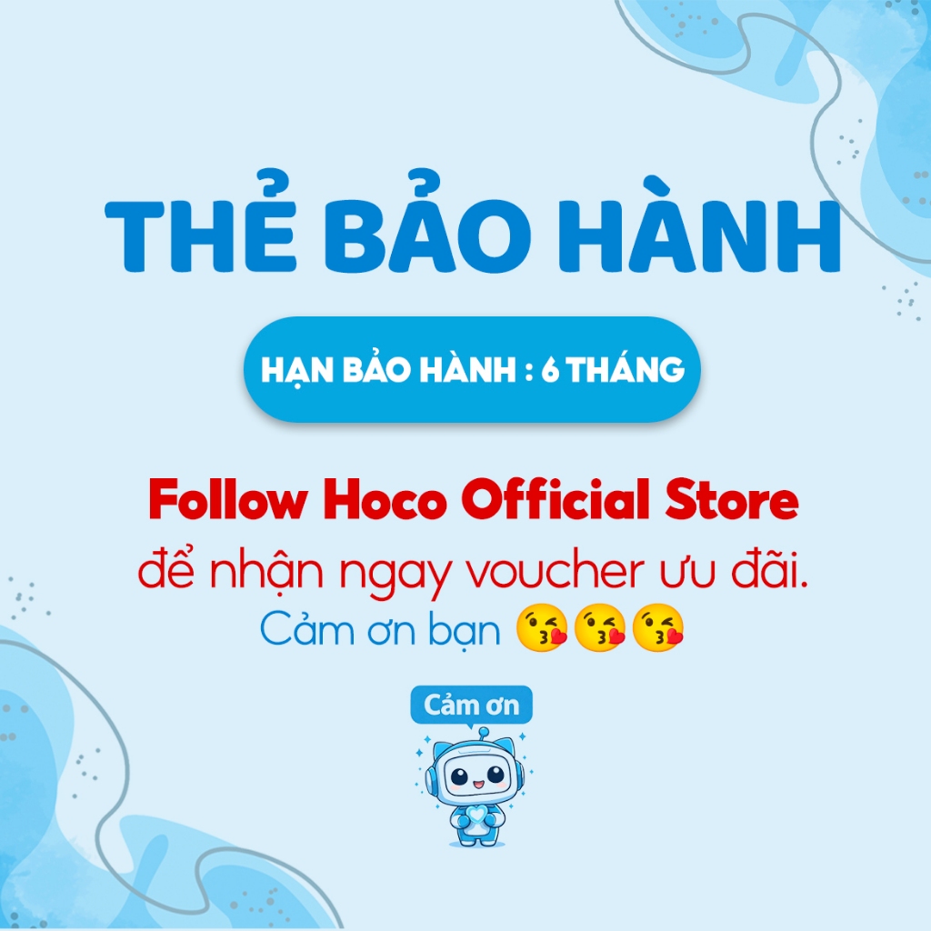 Thẻ Bảo Hành Hoco Official Store (thẻ tặng không bán)