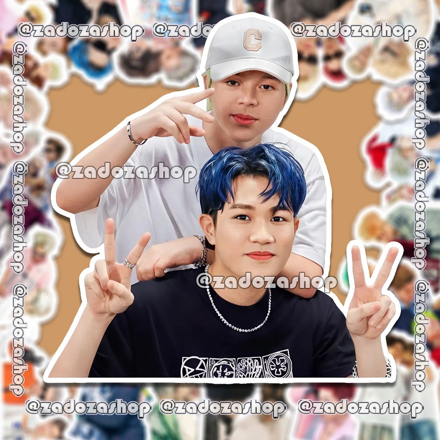 Sticker couple OTP Rhycap ver3 Captain Boy & RHYDER Anh Trai Say Hi hình dán cute